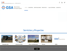 Tablet Screenshot of gsaserviciosambientales.com